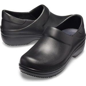Crocs Neria Pro II Clogs Womens 11 Black Slip On Work Shoes Slip Resistant NEW